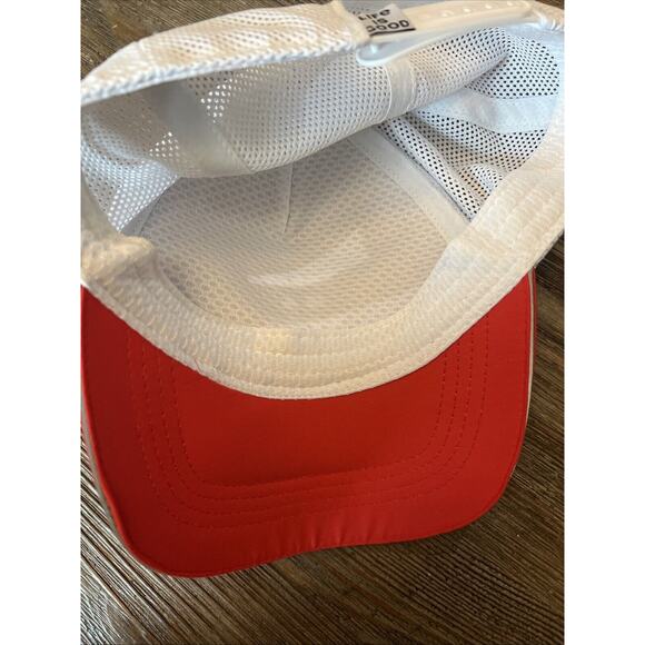 NEW RED LIFE IS GOOD EMBROIDERED COTTON BASEBALL TYPE HAT ADJUSTABLE BACK - Picture 4 of 5